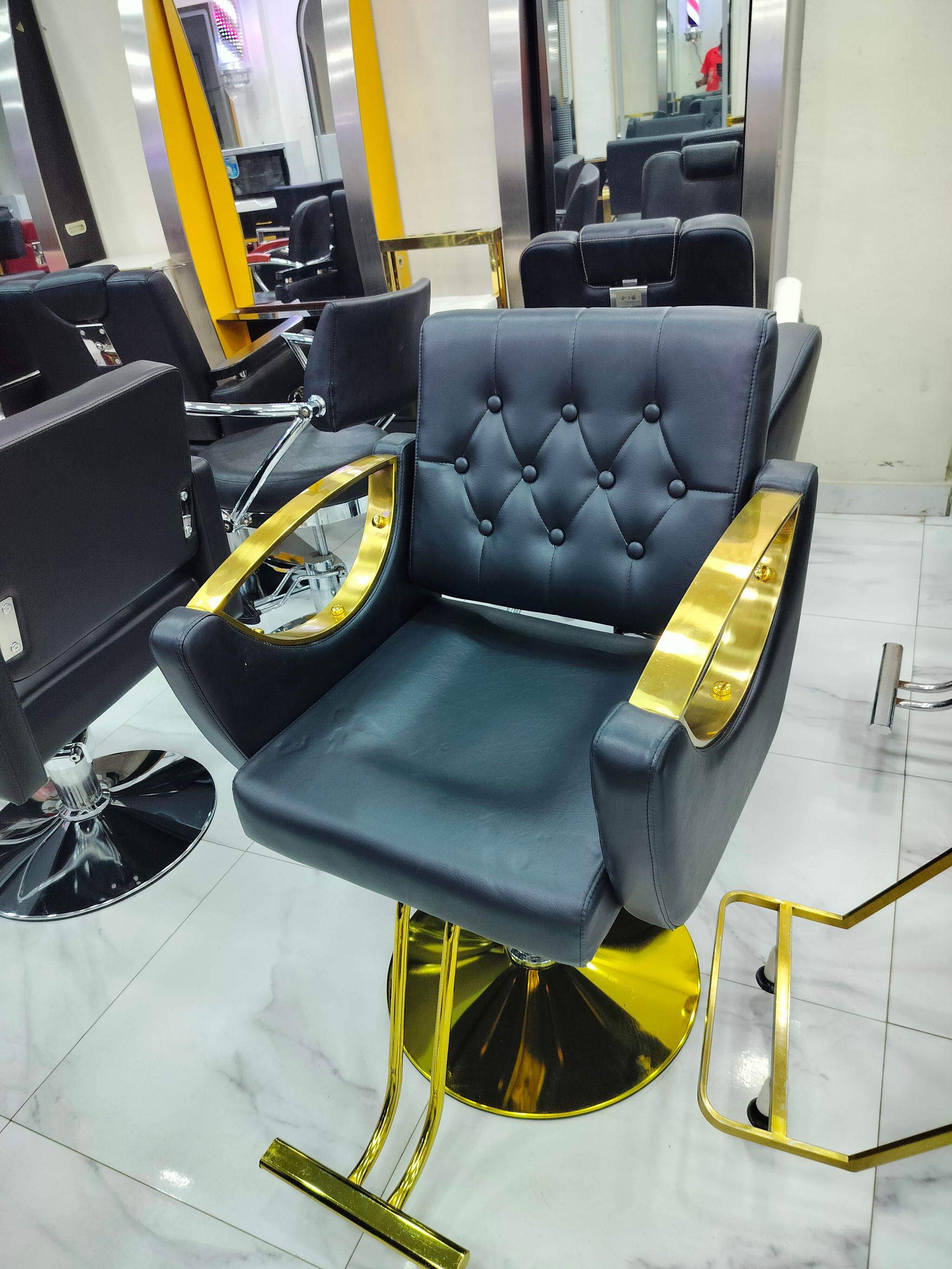 Salon stylish chair gold _0