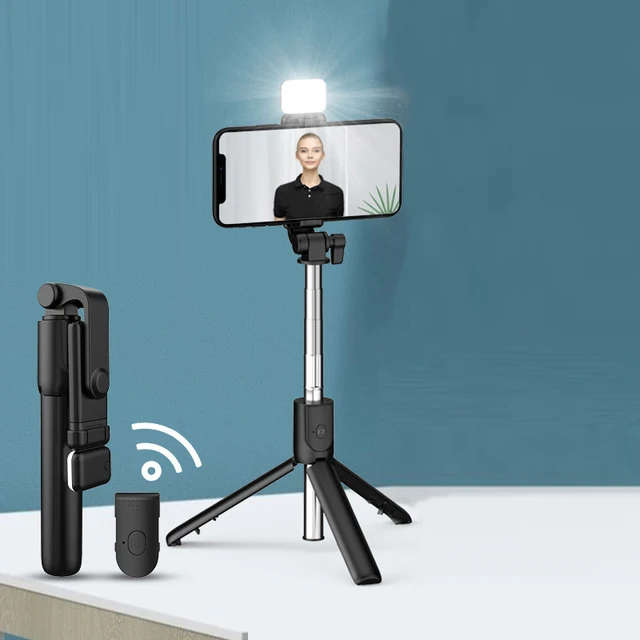 Mobile phone selfie stick Booth with beauty light remote control multifunctional live desktop tripod_0