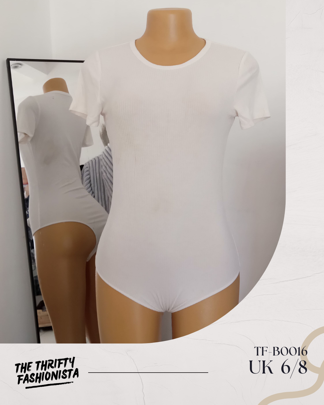 White Comfy Round- neck Short Sleeve Bodysuit_0