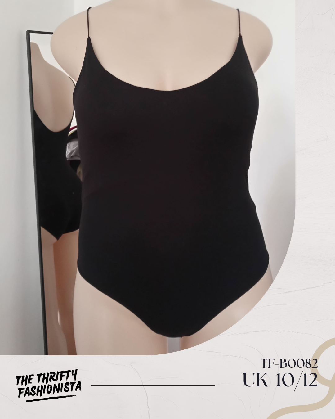 Black Wide Neckline Thin Straps Sleeveless Bodysuit_0