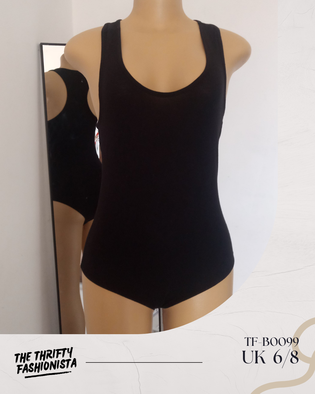 Black Scoop neckline Strappy  Racerback Sleeveless Bodysuit_0