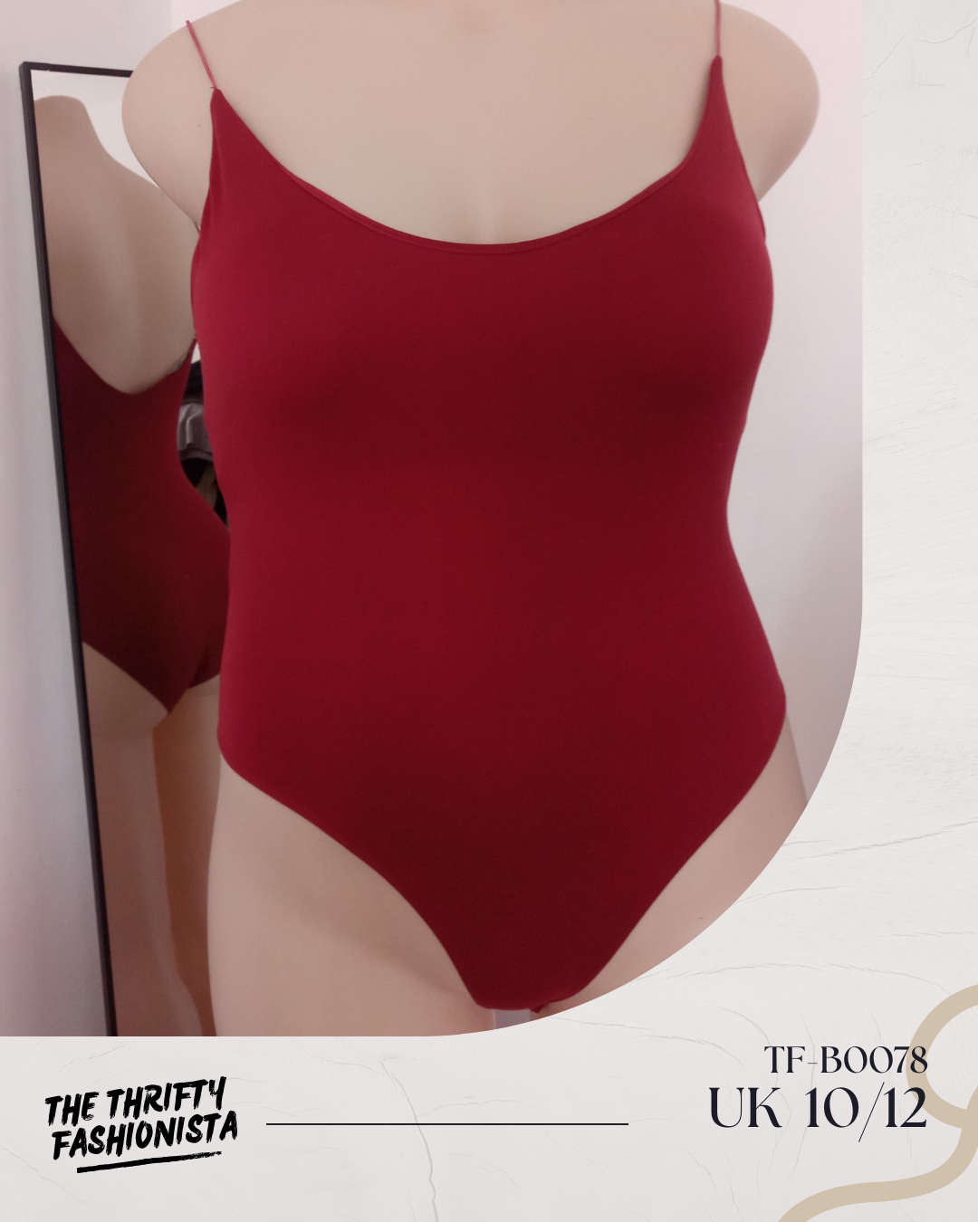 Red Wide Neck Thin Strap Low Back Sleeveless Bodysuit_0