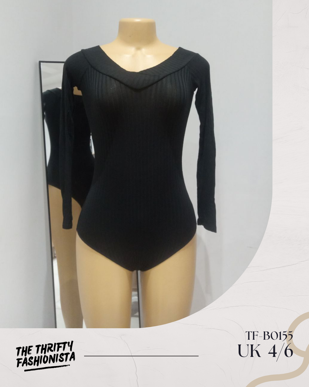 Black Light Cross Neckline  Long sleeve Bodysuit_0