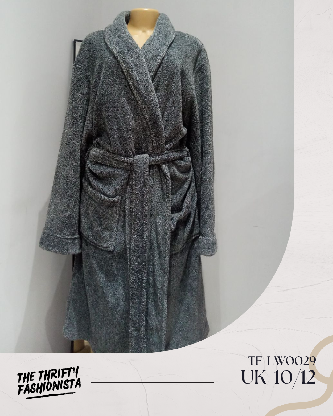 Dark Grey Soft & Cozy Lounge Robe_0