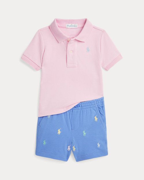 Mesh Polo Shirt & Short Set_0