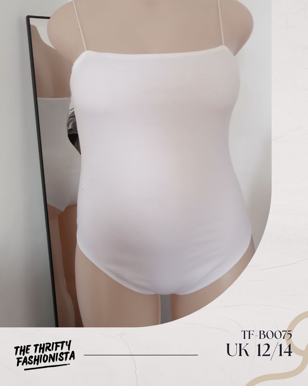 White Thin Strap Low Back Sleeveless Bodysuit_0