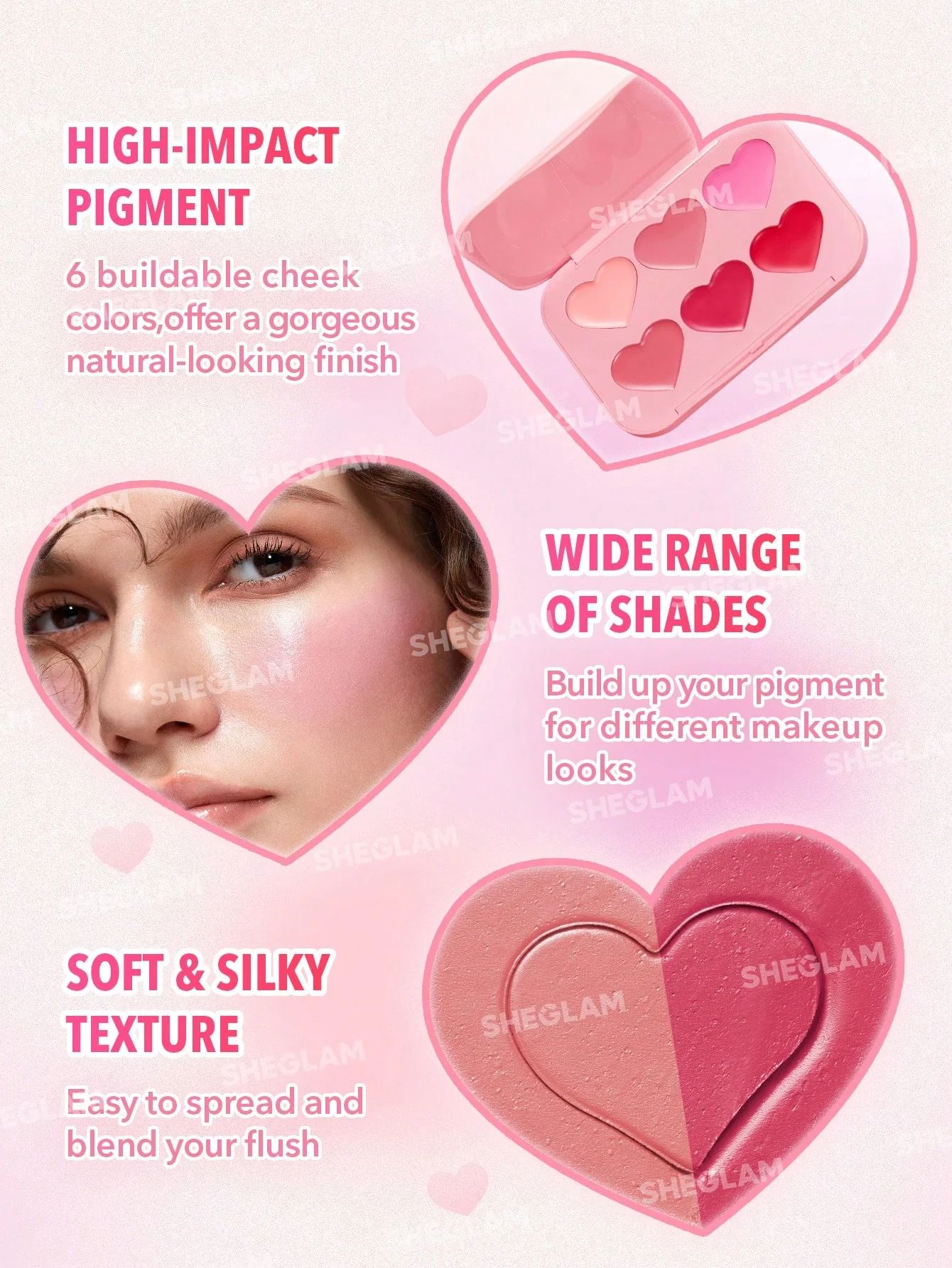 SHEGLAM Flush Crush Cream Blush Palette - Blushing Bouquet_6