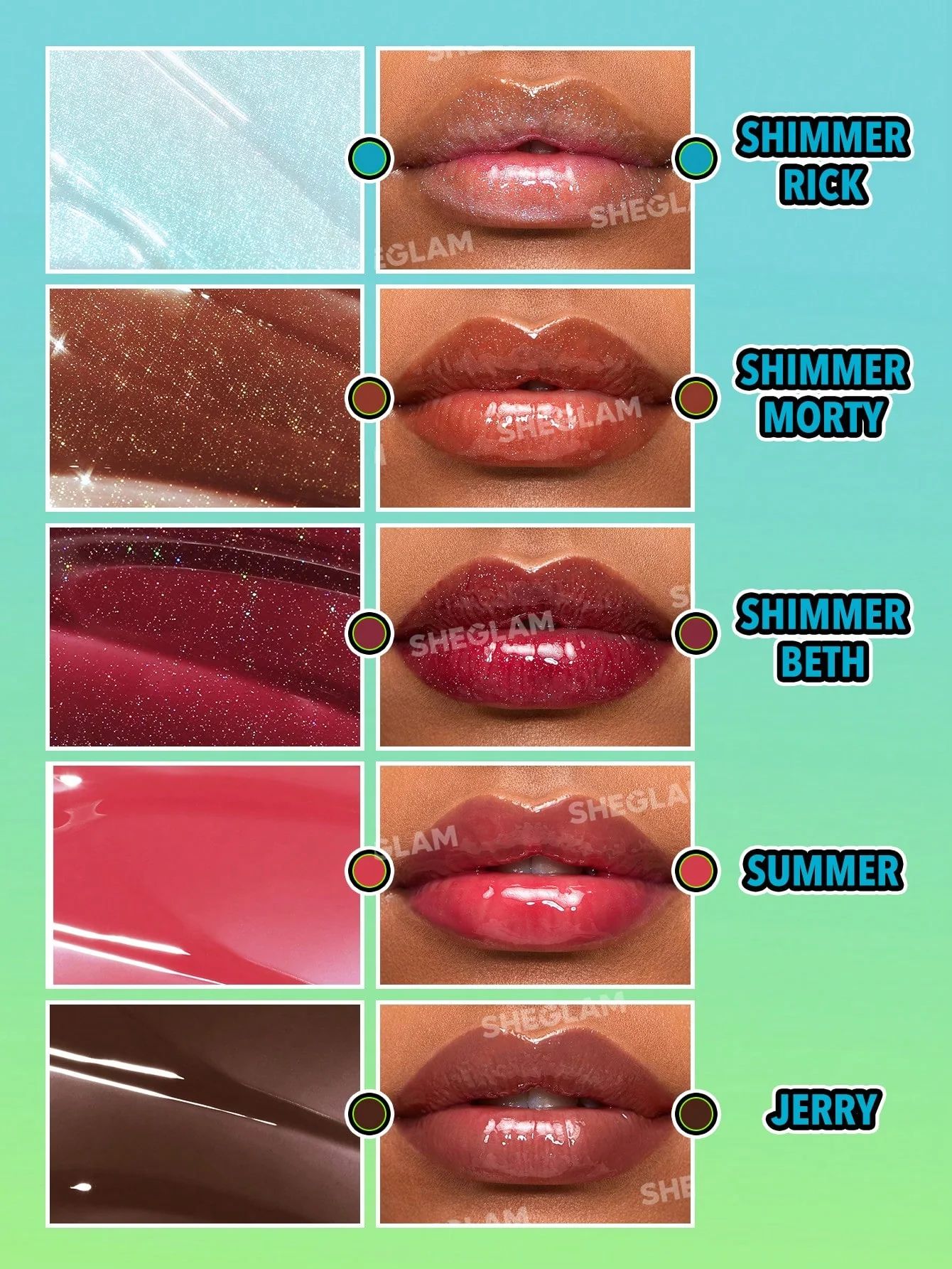 SHEGLAM X Rick and Morty Family Counseling Lip Gloss - Summer_4