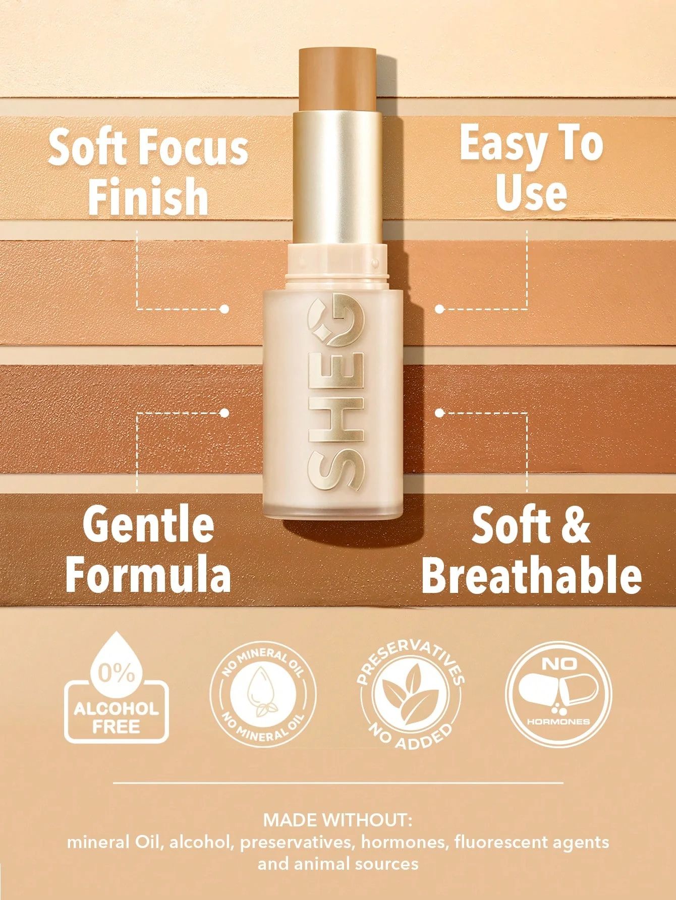 SHEGLAM Skin Magnet High Coverage Foundation Stick - Porcelain_6