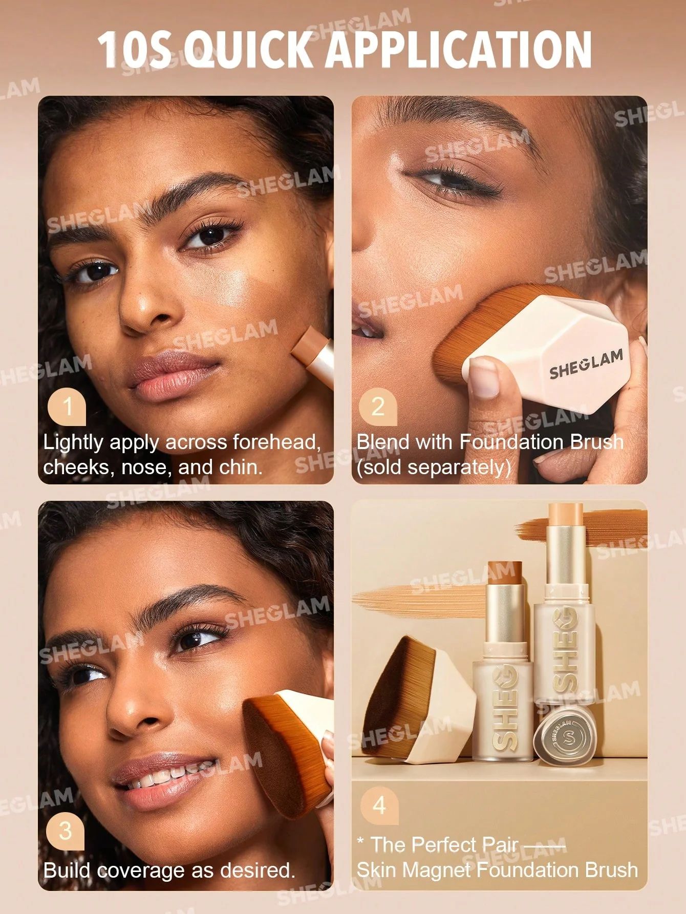 SHEGLAM Skin Magnet High Coverage Foundation Stick - Butterscotch_8