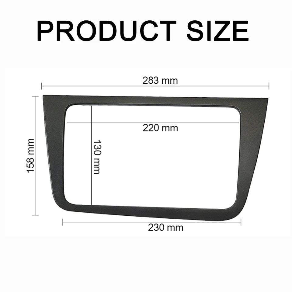 Moldura para rádio 2din Seat Altea e Toledo 2004 a 2009 NOVO_1