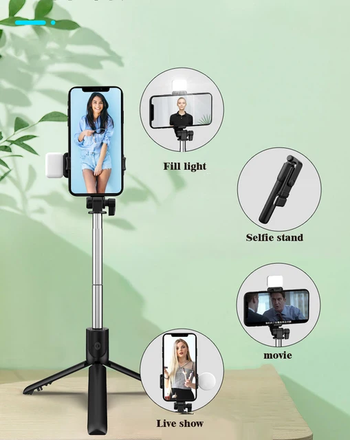 Mobile phone selfie stick Booth with beauty light remote control multifunctional live desktop tripod_1