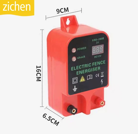 10km farm Electric Poultry equipments Portable Power Solar Panel Electric Fence Energizer._10