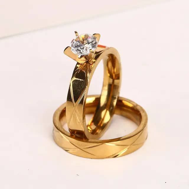 High Quality Hot Sale Couple Engagement 18k Solid Gold Ring Diamond Ring For Men_6