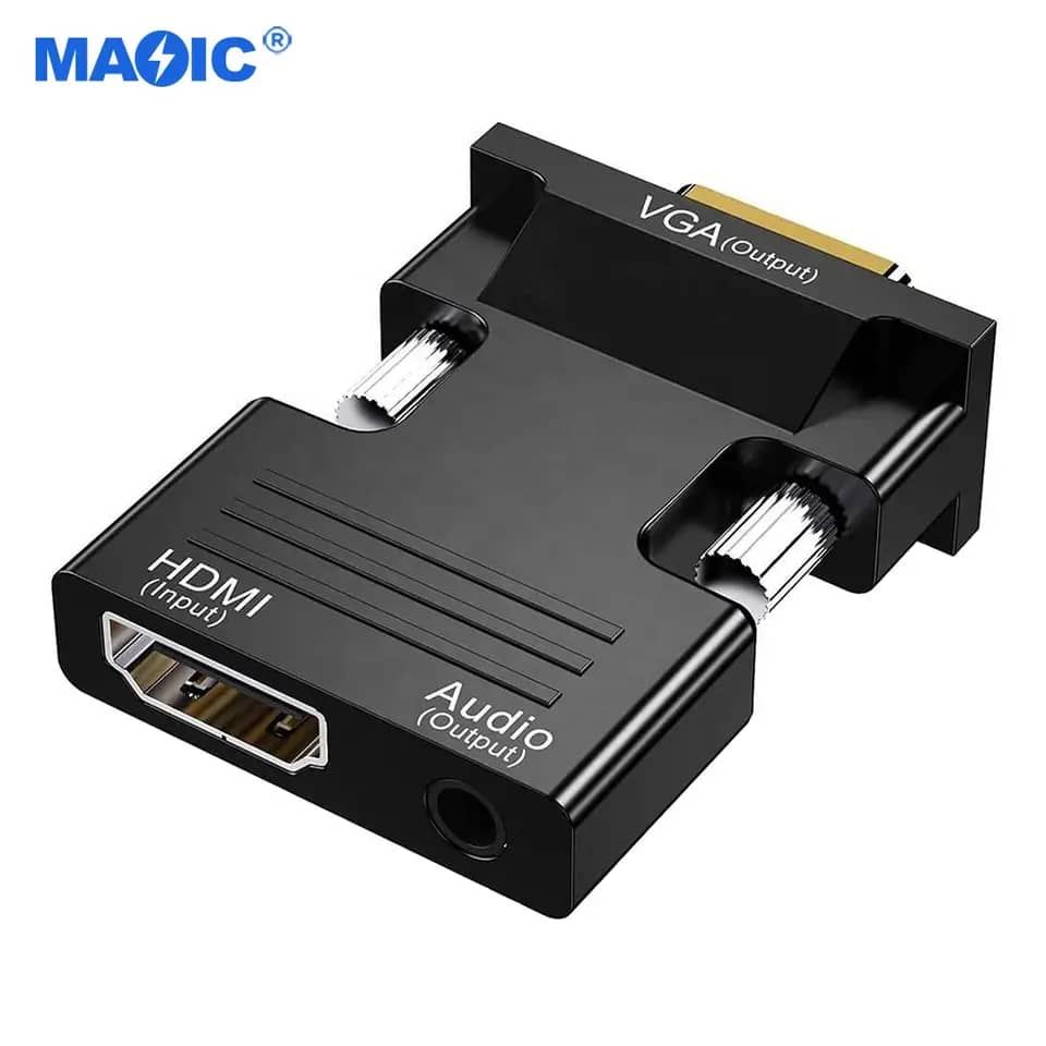 Cables Commonly Used Accessories hdmi to vga adapter convertor adaptador hdmi to vga converter with audio output_0