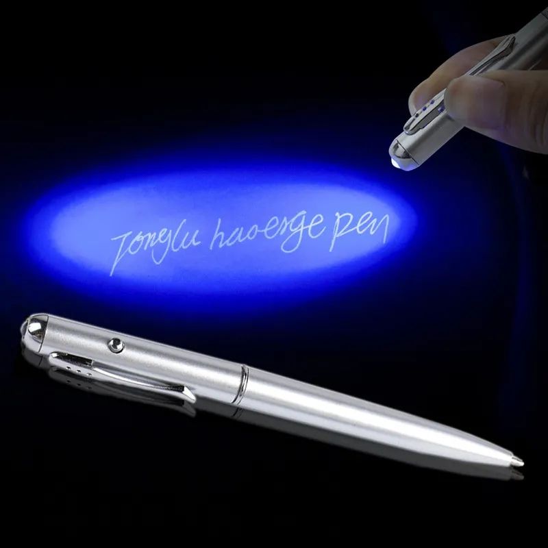 2 IN 1 Detector Pen with UV light Counterfeit Bank Note Tester Pen with colorful pen Money Recognizing_1