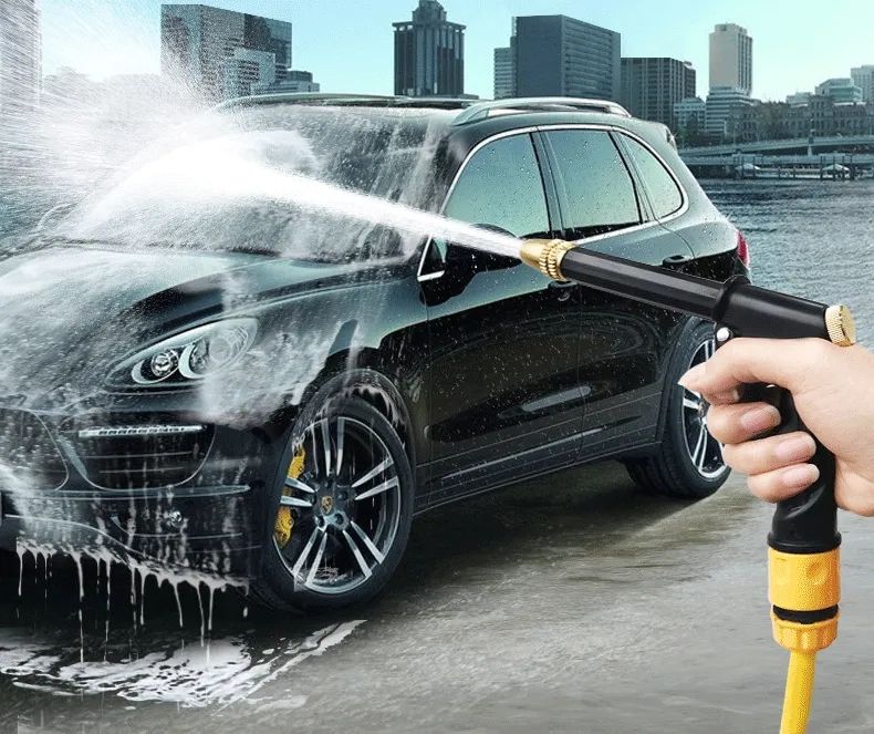 Portable High-Pressure Water Gun Cleaning Car Wash Machine Garden Watering Hose Nozzle Sprinkler Foam Thread Quick Connector_0