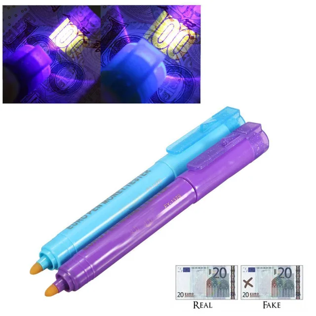 2 IN 1 Detector Pen with UV light Counterfeit Bank Note Tester Pen with colorful pen Money Recognizing 1379 Model_10