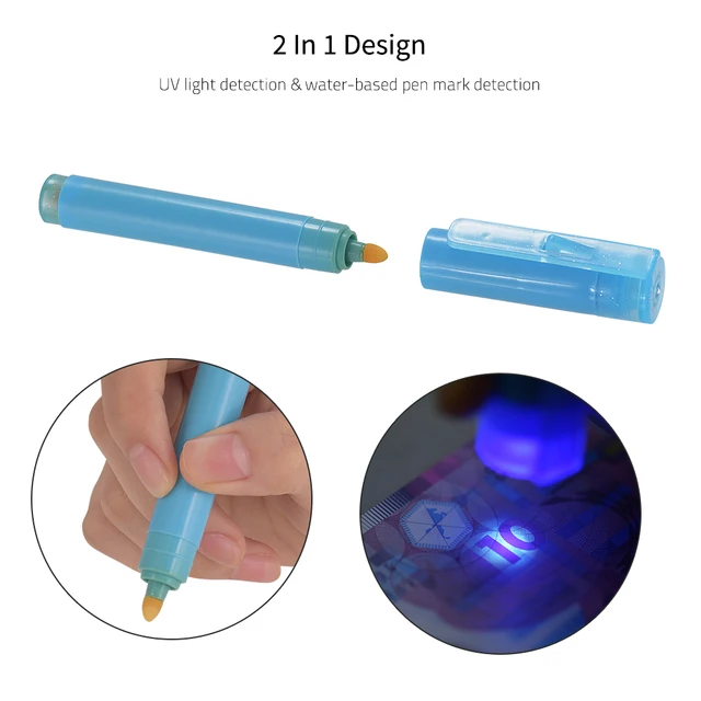 2 IN 1 Detector Pen with UV light Counterfeit Bank Note Tester Pen with colorful pen Money Recognizing 1379 Model_12