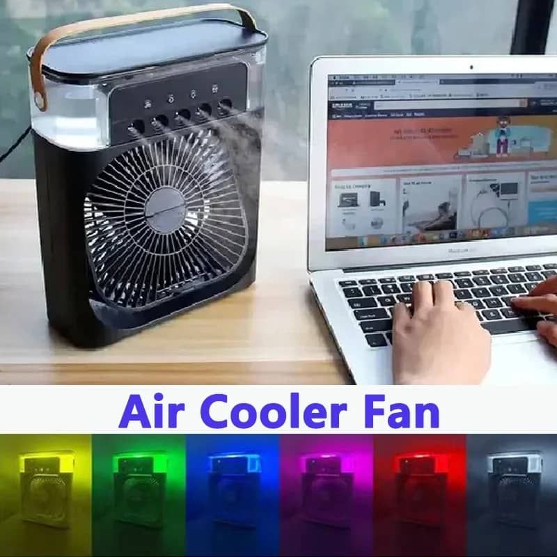 summer hot selling Portable mini water air cooler fan with humidifier_4