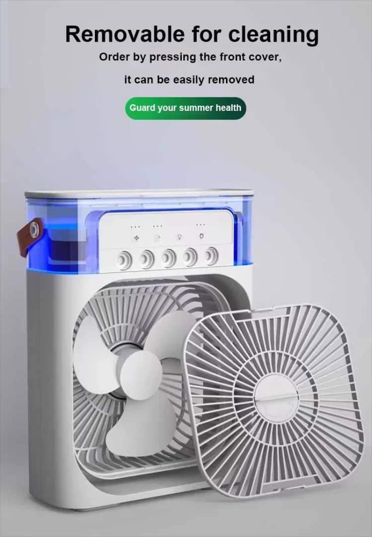 summer hot selling Portable mini water air cooler fan with humidifier_6