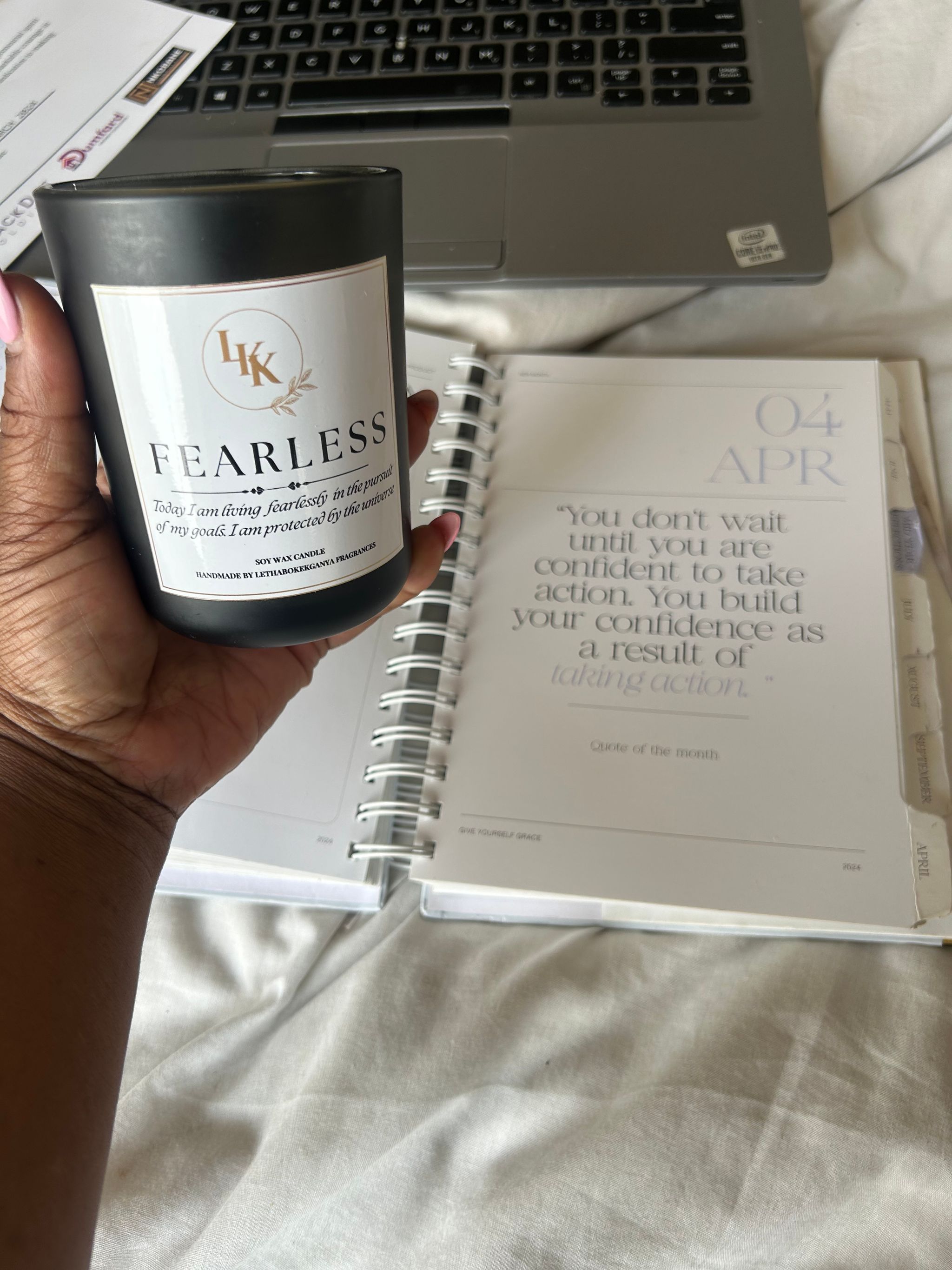 Black affirmation luxury candle _2