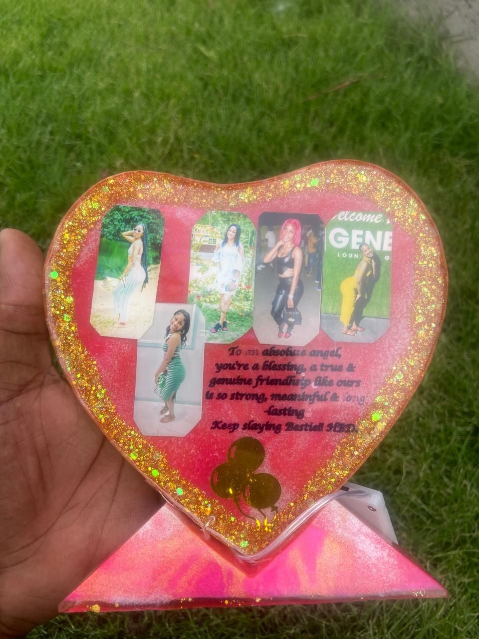 Heart Plaque with Photos & Message _1