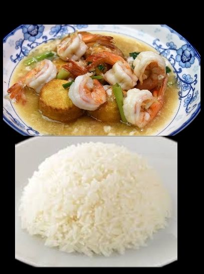 TOFU PRAWN WITH WHITE RICE _0