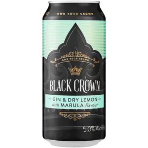 Black Crown Gin & Dry Lemon with Marula Spirit Cooler Can 440ml_0