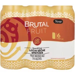 Brutal Fruit Litchi Séche Sparkling Spritzer Cans 6 x 500ml_0