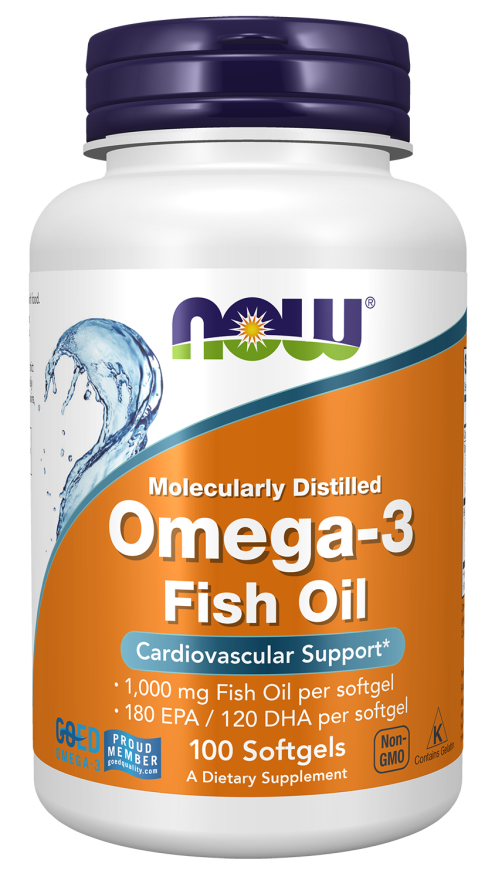 Omega-3 Fish Oil, Molecularly Distilled 1000mg per Softgel_0