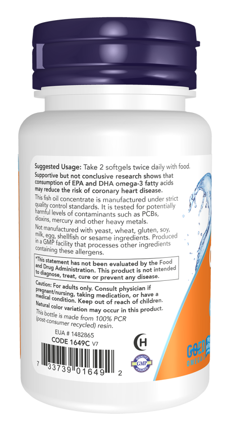 Omega-3 Fish Oil, Molecularly Distilled 1000mg per Softgel_2