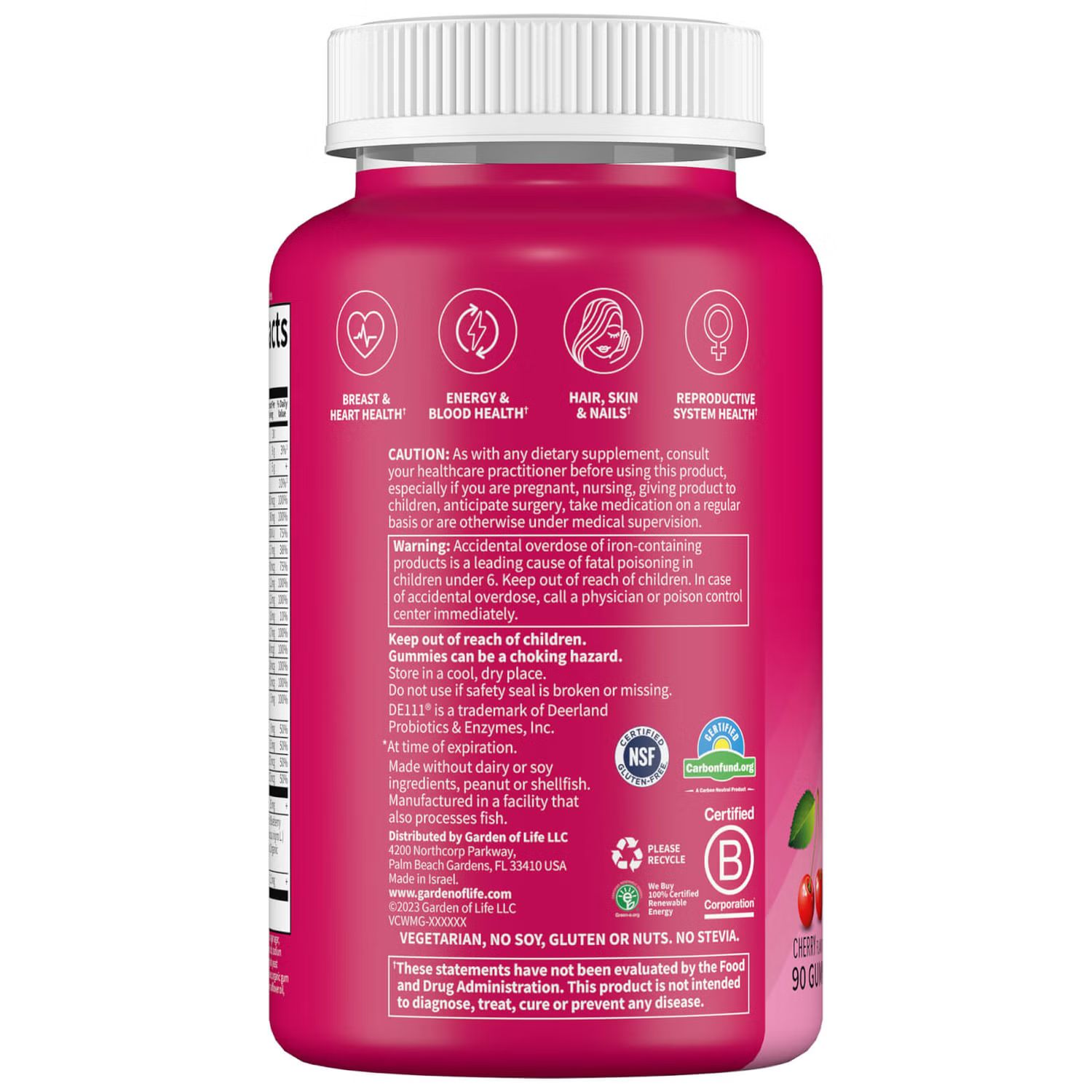 Vitamin Code Women's Multivitamin Plus Iron and Probiotics Gummies, Cherry Flavour_1