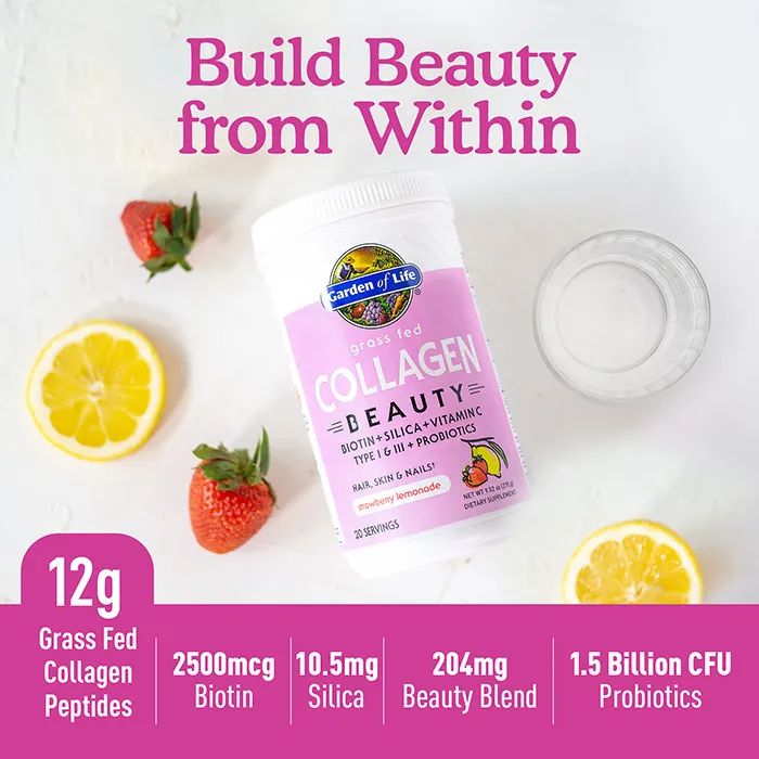 Grass Fed Collagen Beauty, Strawberry Lemonade Flavour_2