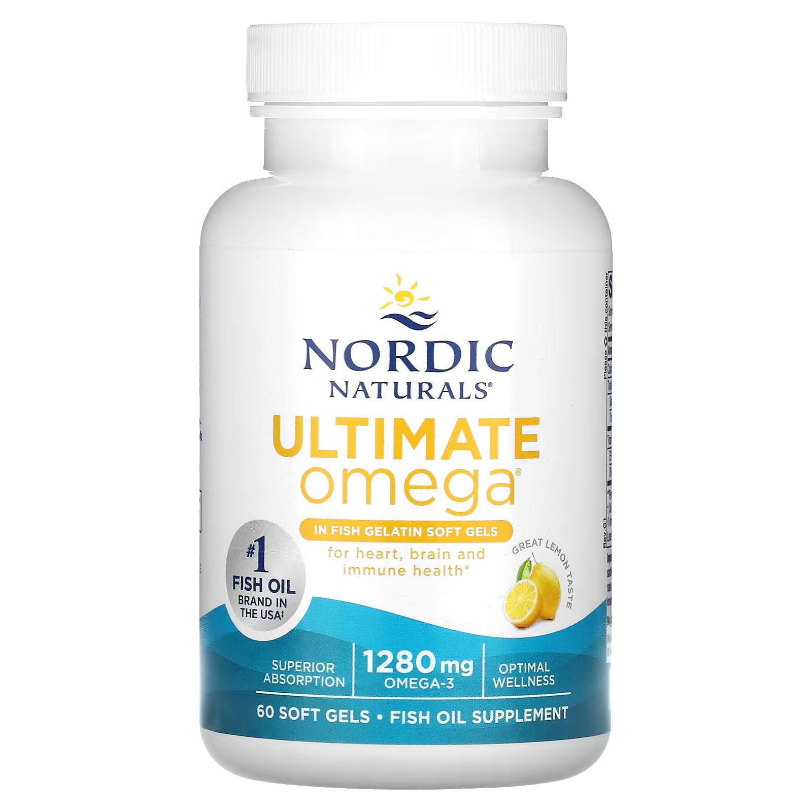 Ultimate Omega in Fish Gelatin, 1280 mg, Lemon Flavour_2