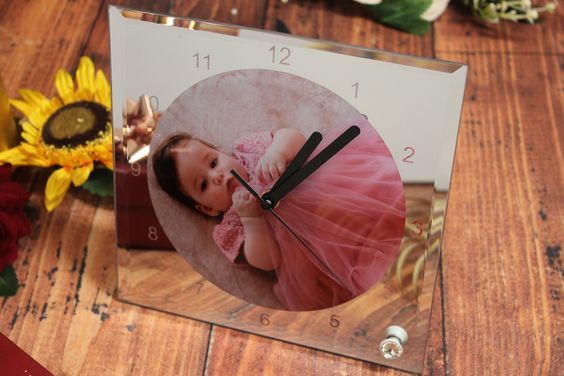 GLASS CLOCK SQUARE WITH MIRROR (20X20cm)_0