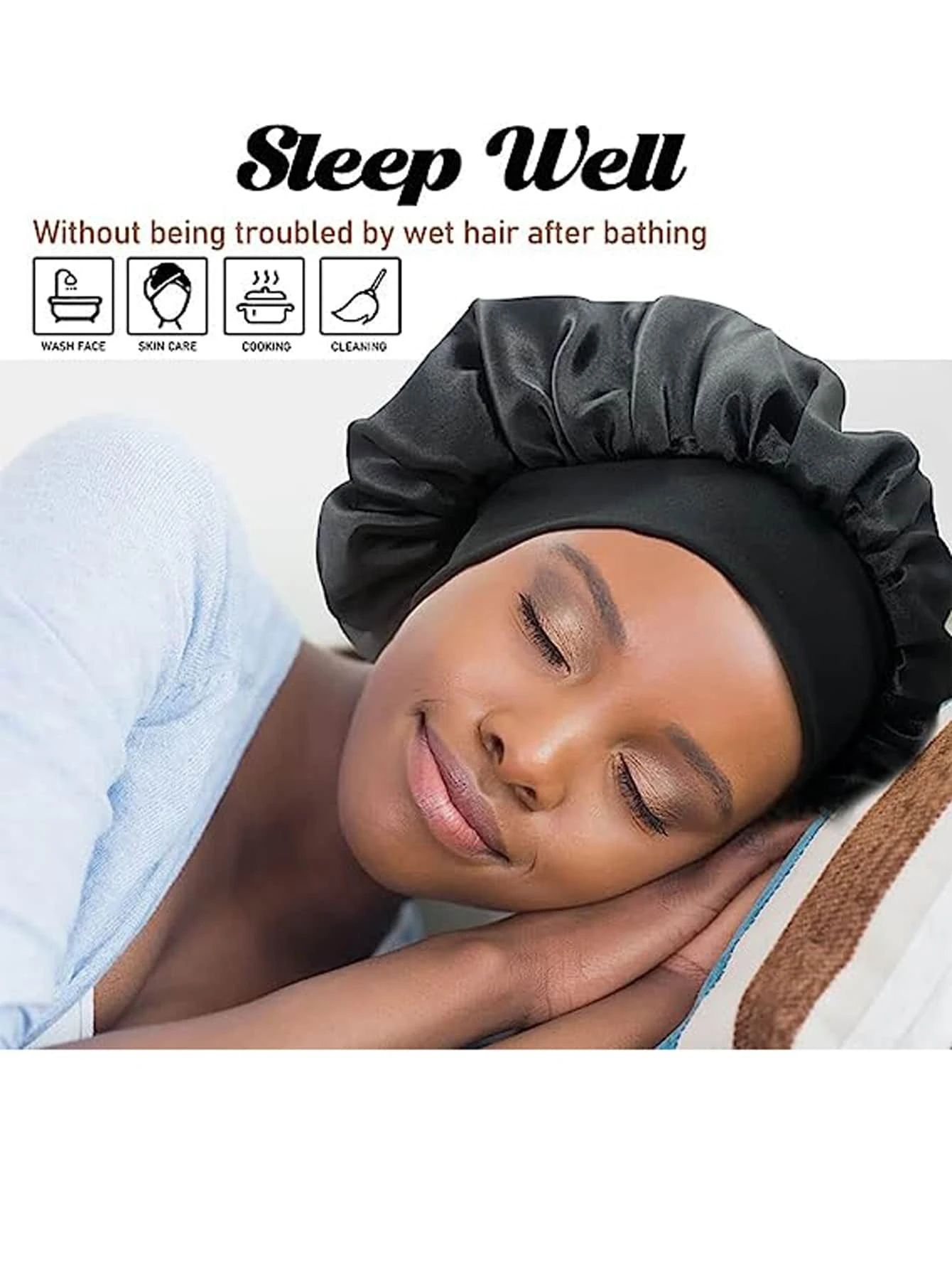 1Pc Silk Bonnet for Sleeping_1