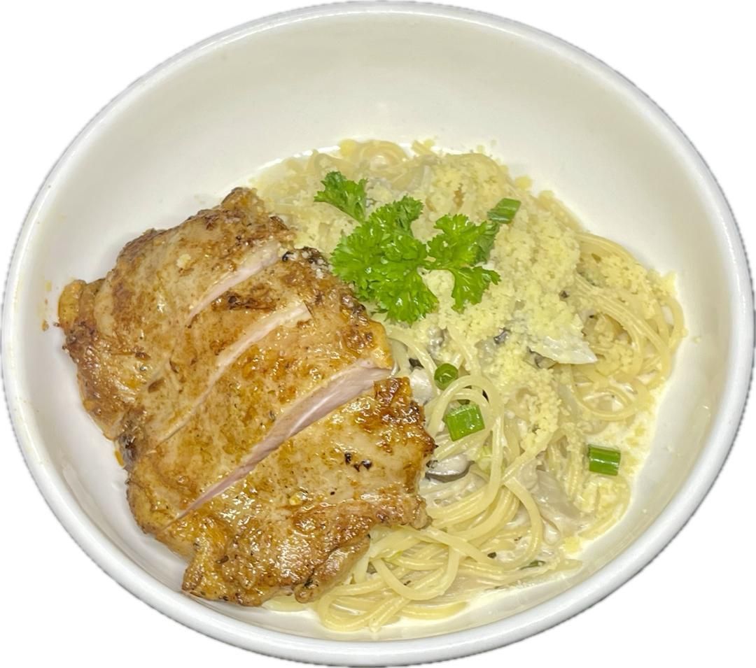 Carbonara Pasta - Grilled Chicken Chop_0