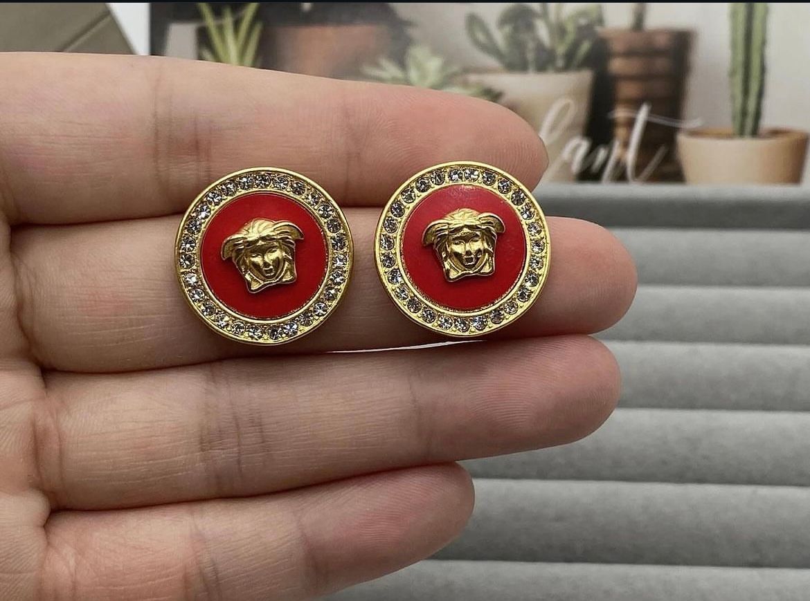 Versace Vintage boucles (rouge)_0