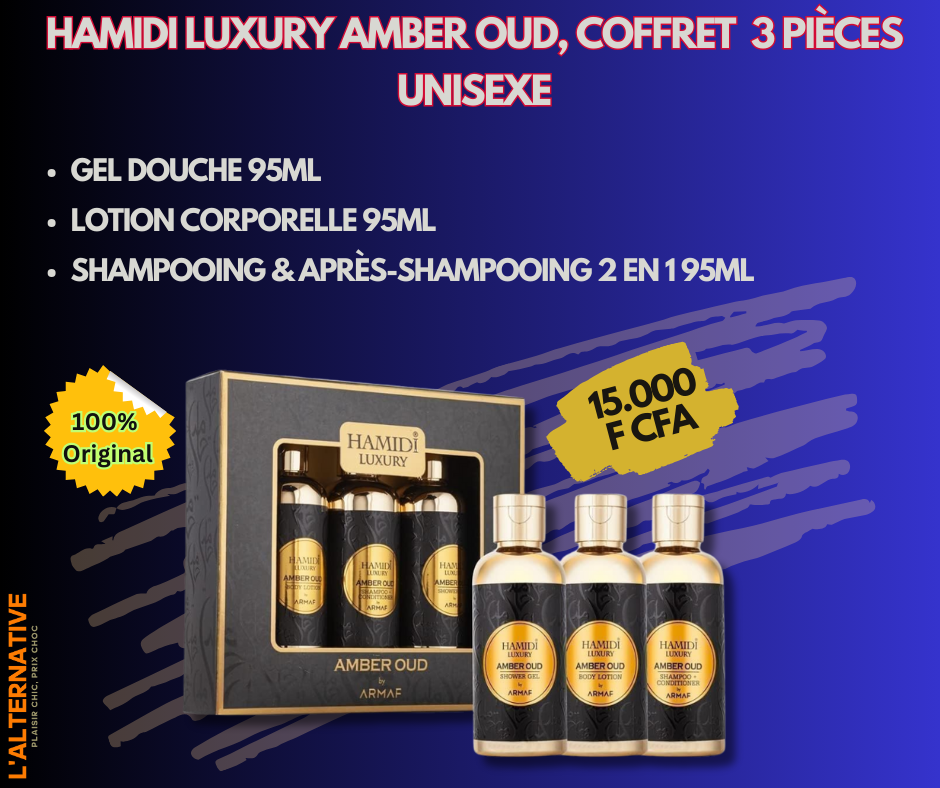 Hamidi LUXURY AMBER, Unisexe, Coffret 3 Pièces_1