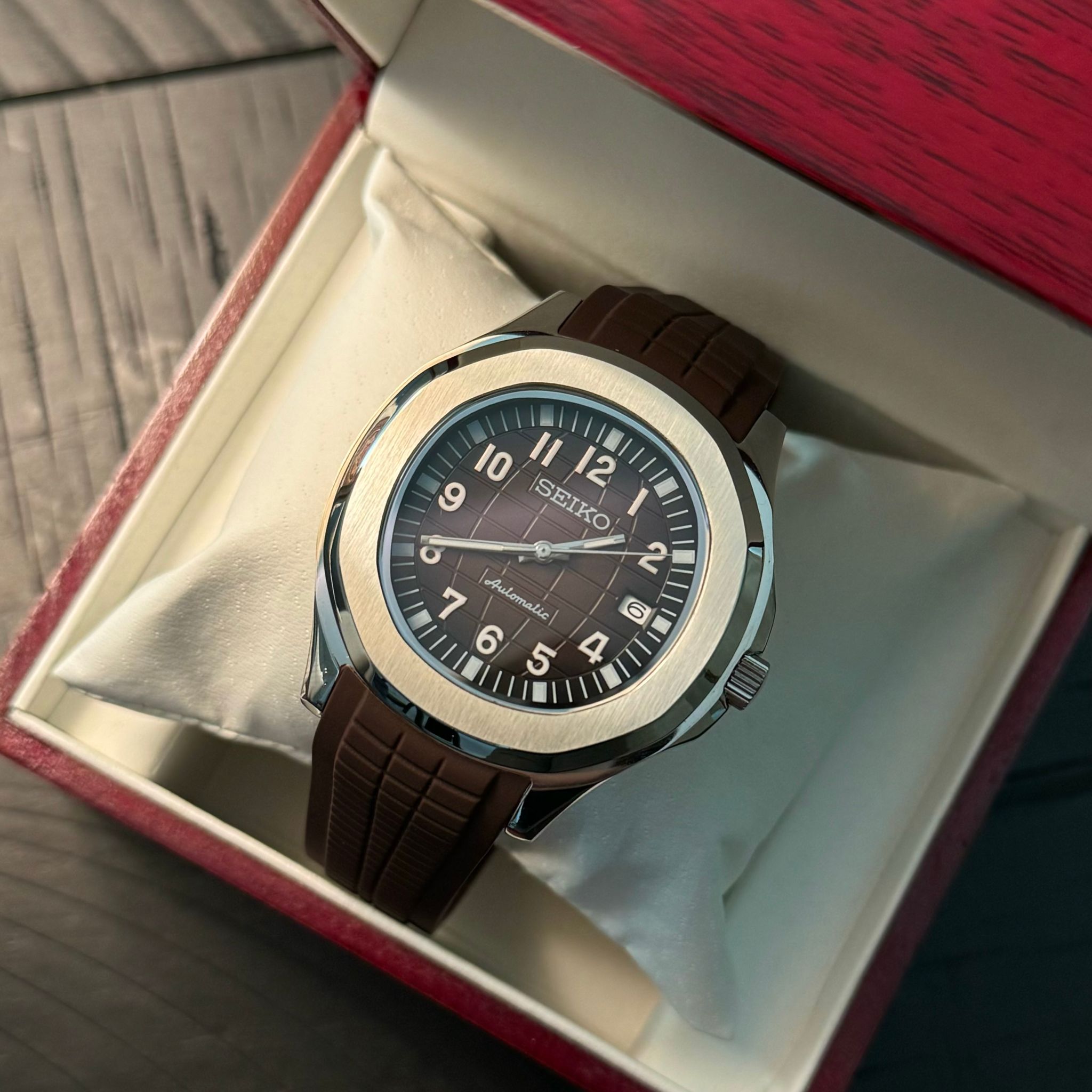 Seiko 'Aquanaut' Mod Brown Dial_0