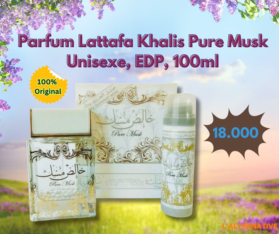 Lattafa KHALIS PURE MUSK, Unisexe, EDP, 100 ML_0