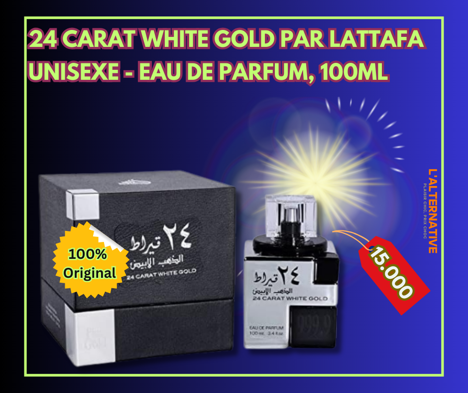 Lattafa 24 CARAT WHITE GOLD, Unisexe, EDP, 100 ML_1