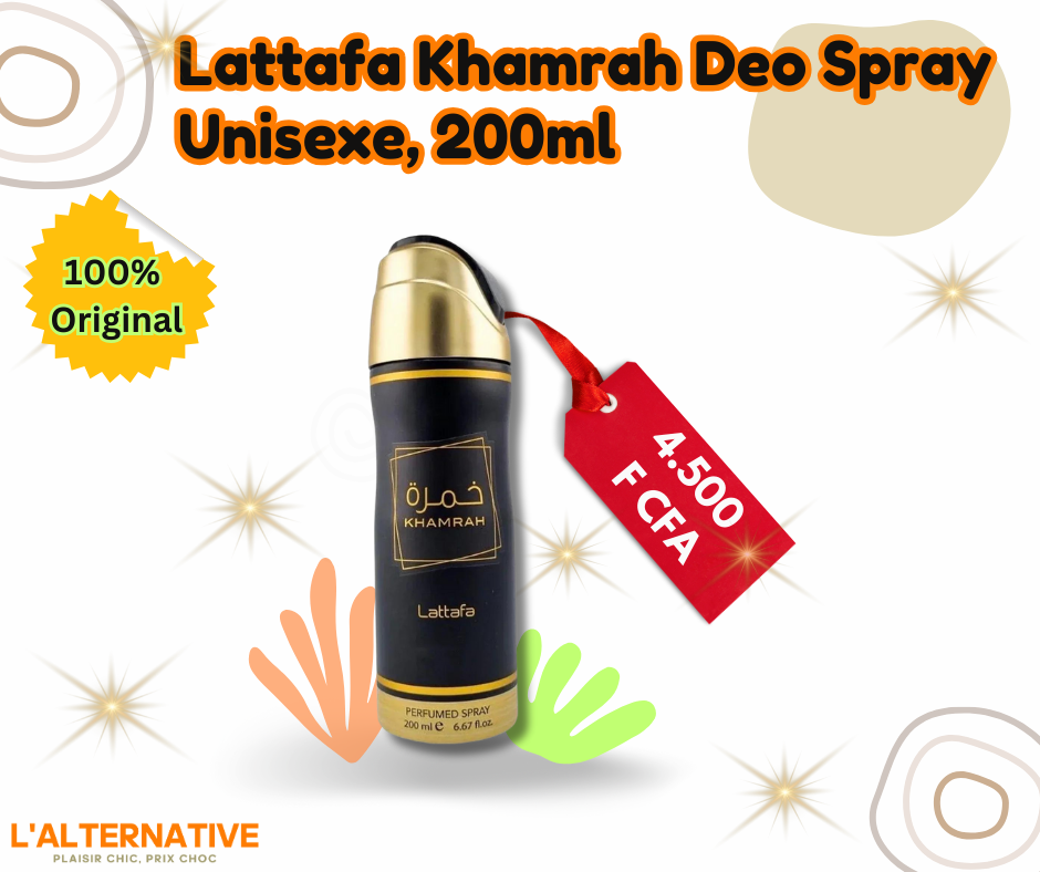 Lattafa KHAMRAH Deo Spray, Unisexe, 200 ML_1