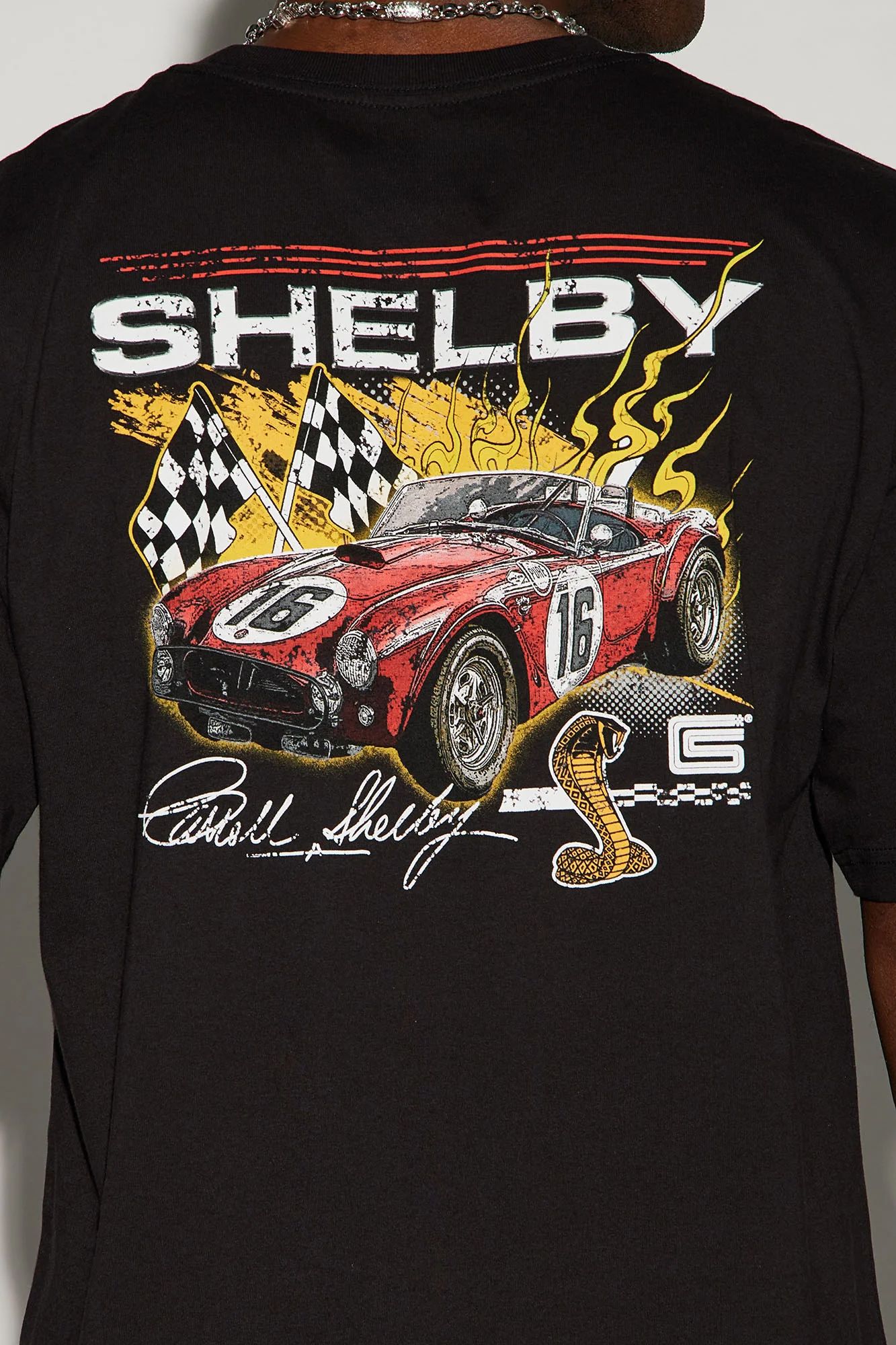 Ford Shelby Cobra Finishline Short Sleeve Tee - SIZE M_4