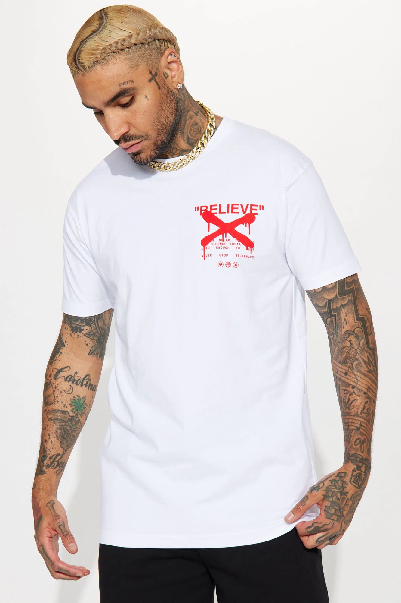 Never Stop Believing Short Sleeve Tee- SIZE L_1