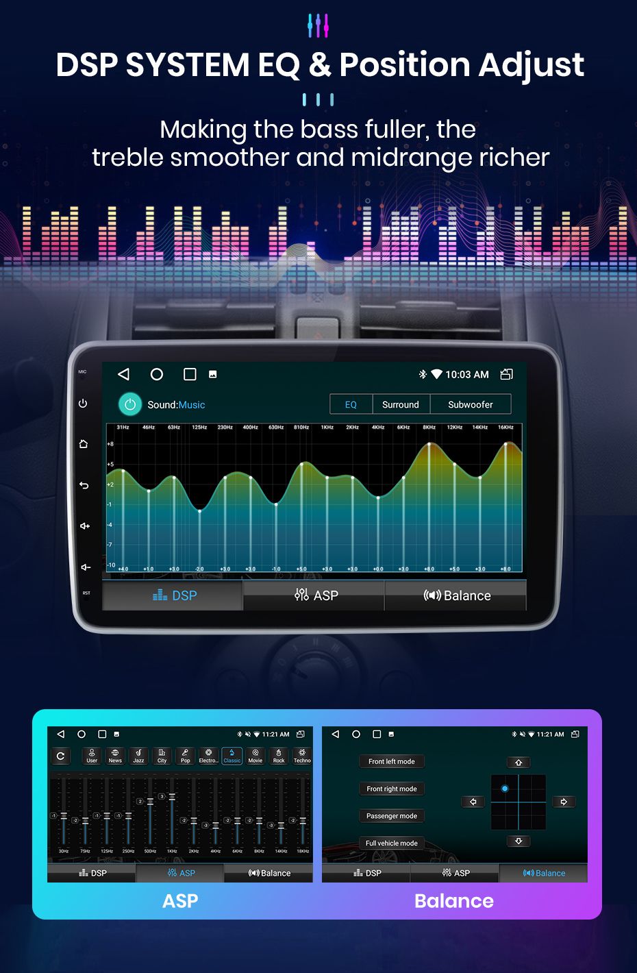 Rádio Android 1din 10" Rotativo 2/32GB com carplay GPS WiFi_13