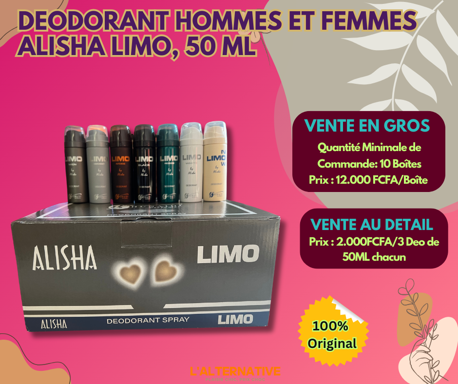 DEODORANT HOMMES ET FEMMES ALISHA LIMO, 50 ML_0