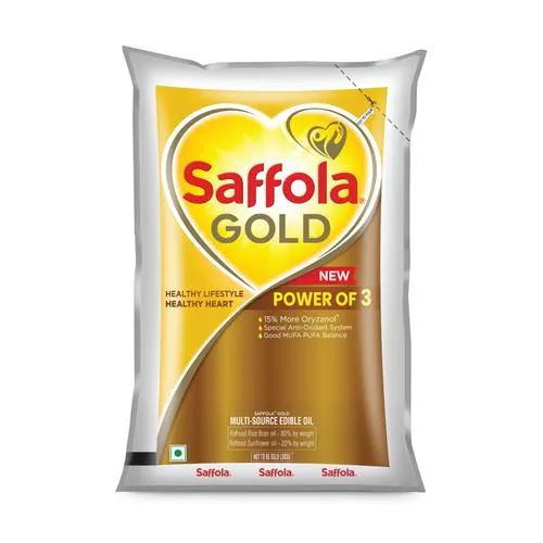 Saffola Gold Refined Cooking Oil - Blended Rice Bran & Sunflower oil_1