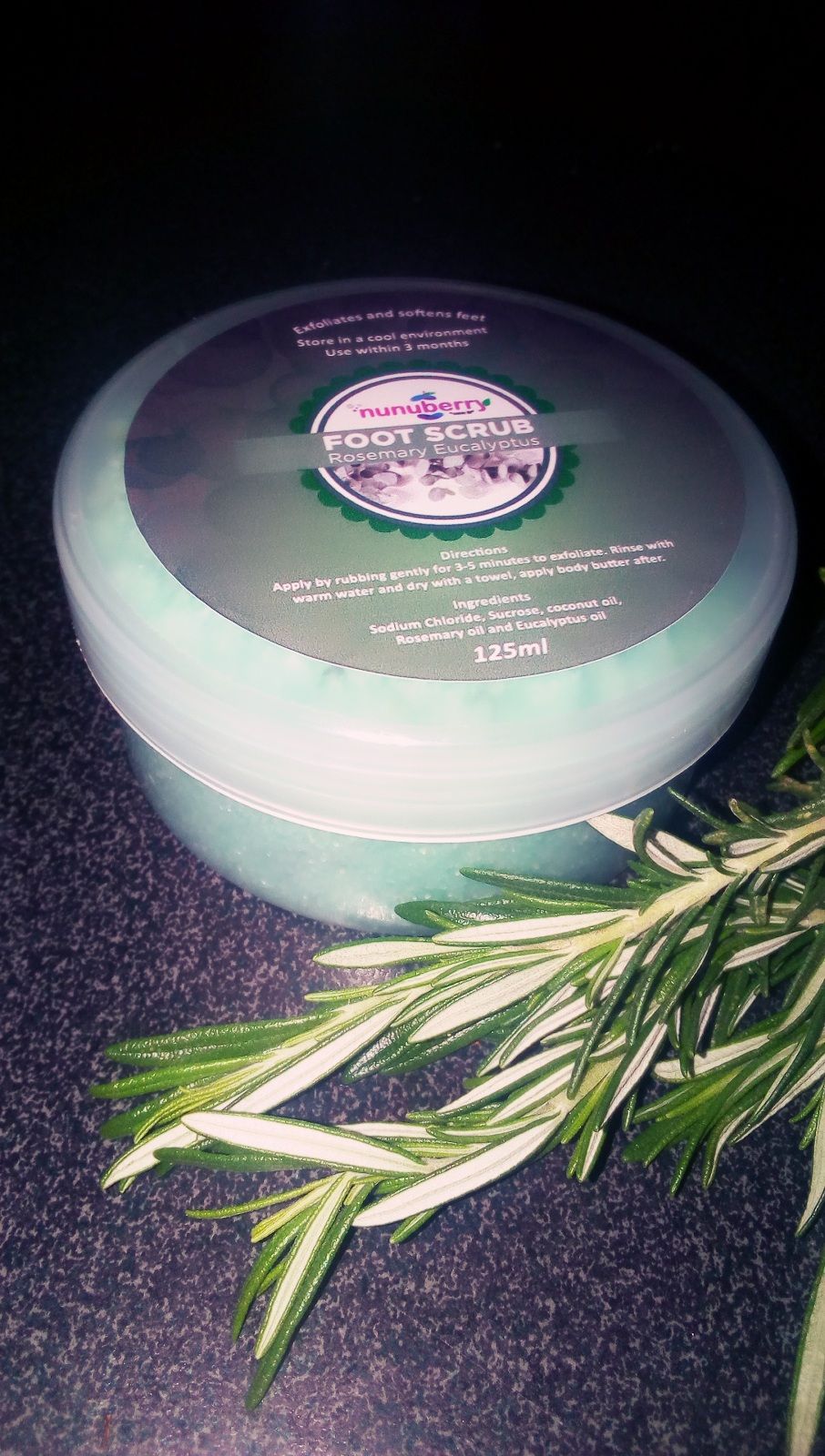 Rosemary & Eucalyptus foot scrub (125ml)_0